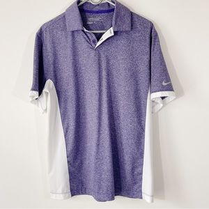 Nike Golf Polo Shirt, Purple and White, M